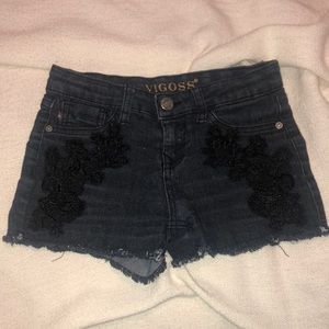 Black shorts never worn. Kids size 8